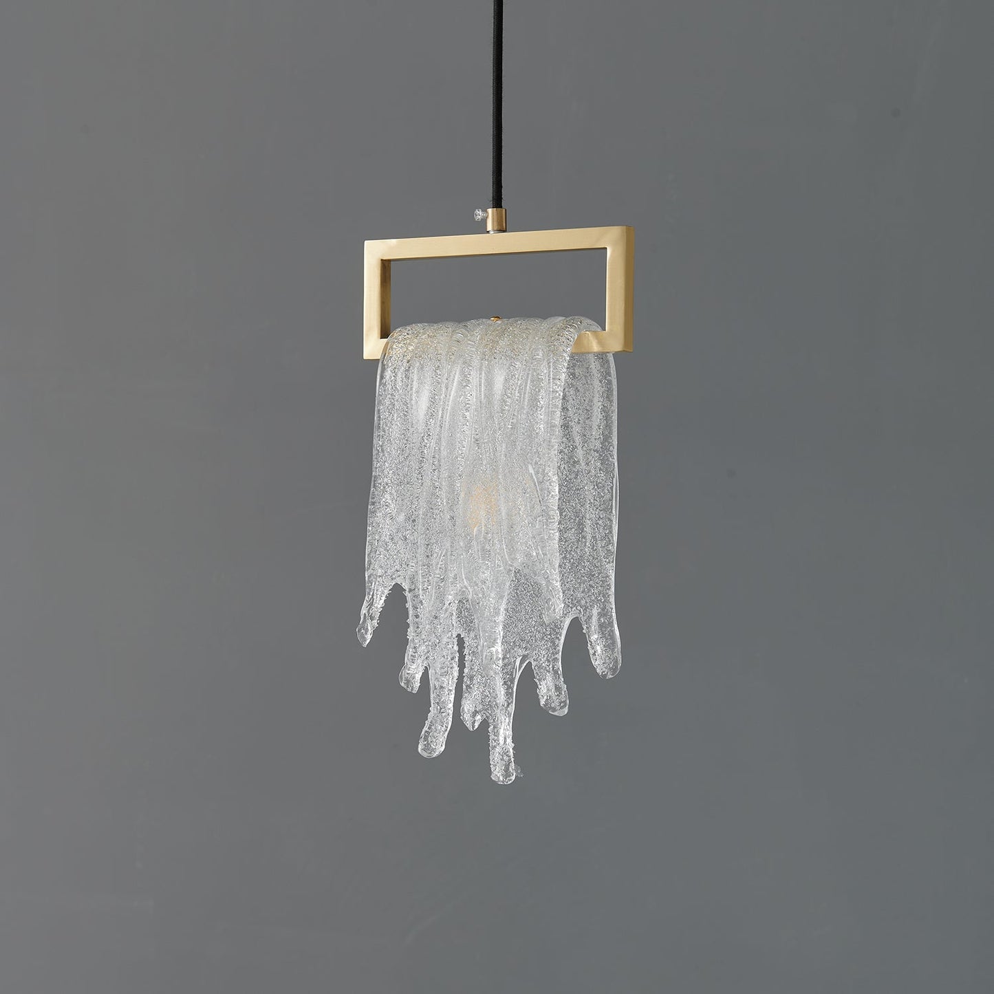 Ecliptique Series Pendant Lamp Model D ∅ 6.7″ x H 11.8″ / Brass & Clear 1001 Pendant light