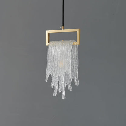 Ecliptique Series Pendant Lamp Model D ∅ 6.7″ x H 11.8″ / Brass & Clear 1001 Pendant light