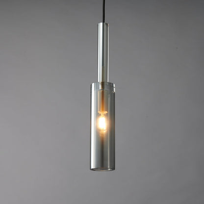 Ecliptique Series Pendant Lamp Model H ∅ 2.8″ x H 11.8″ / Brass & Clear 1001 Pendant light