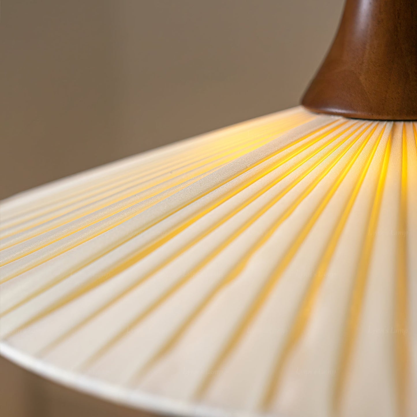 Eikon Pendant Lamp ∅ 17.7″ x H 13.8″ / Walnut color & White Pendant light