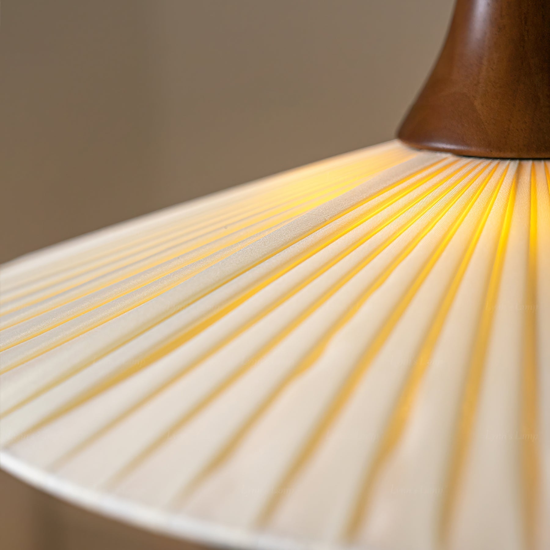 Eikon Pendant Lamp ∅ 17.7″ x H 13.8″ / Walnut color & White Pendant light