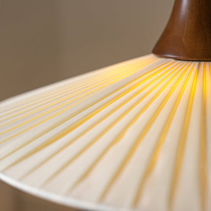 Eikon Pendant Lamp ∅ 17.7″ x H 13.8″ / Walnut color & White Pendant light