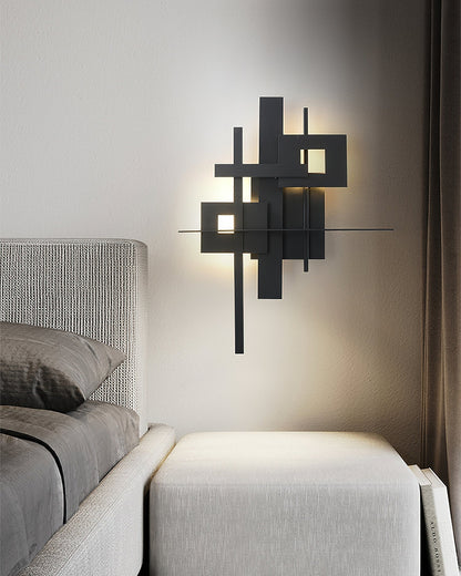 Eithne Planar Wall Lamp ∅ 18.9″ x H 23.2″ / Black / Warm Light Wall lamp