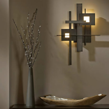Eithne Planar Wall Lamp ∅ 18.9″ x H 23.2″ / Black / Warm Light Wall lamp