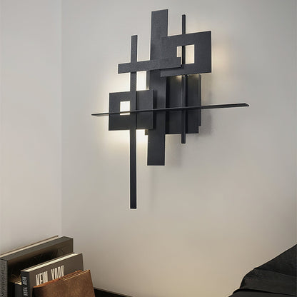 Eithne Planar Wall Lamp ∅ 18.9″ x H 23.2″ / Black / Warm Light Wall lamp