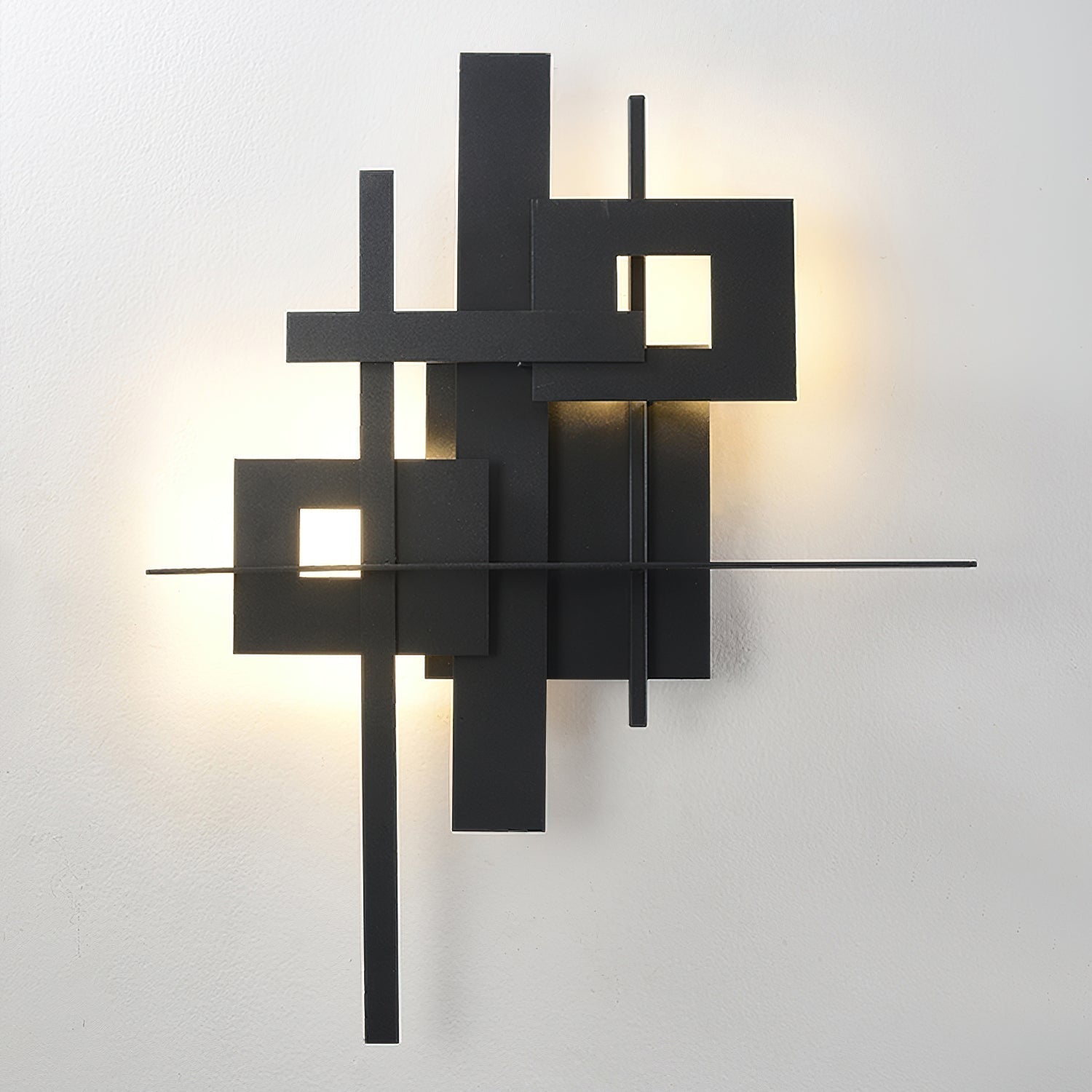 Eithne Planar Wall Lamp ∅ 18.9″ x H 23.2″ / Black / Warm Light Wall lamp