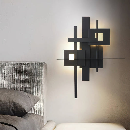 Eithne Planar Wall Lamp ∅ 18.9″ x H 23.2″ / Black / Warm Light Wall lamp