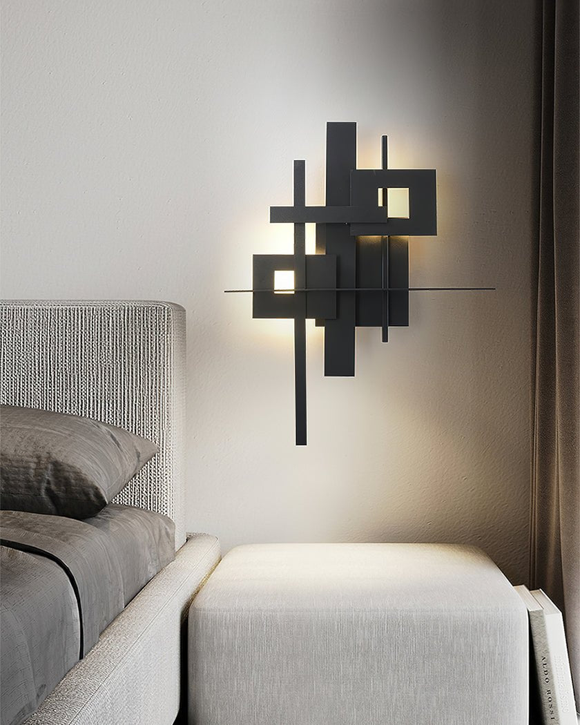 Eithne Planar Wall Lamp ∅ 18.9″ x H 23.2″ / Black / Warm Light Wall lamp