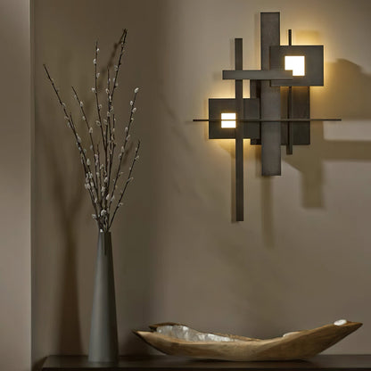 Eithne Planar Wall Lamp ∅ 18.9″ x H 23.2″ / Black / Warm Light Wall lamp