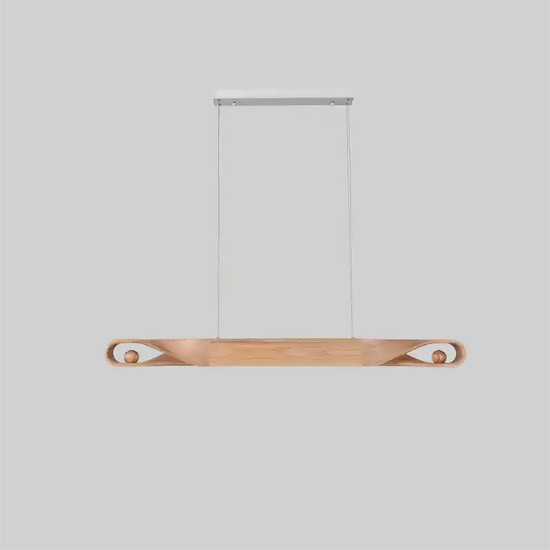 Elwood Chandelier ∅ 51.2″ x H 3.9’’ / Wood Color / Warm Light Chandelier
