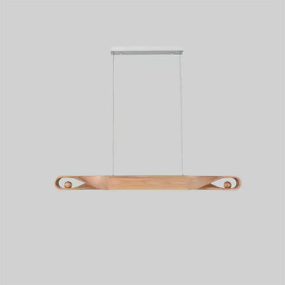 Elwood Chandelier ∅ 51.2″ x H 3.9’’ / Wood Color / Warm Light Chandelier