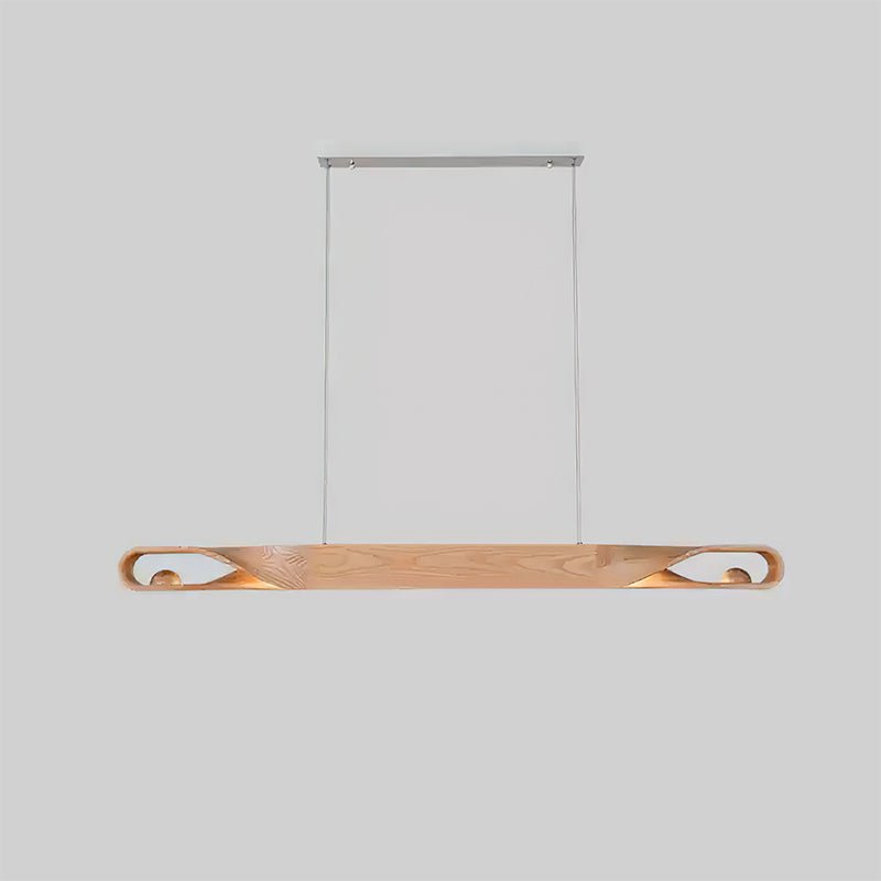 Elwood Chandelier ∅ 59.1″ x H 3.9’’ / Wood Color / Warm Light Chandelier