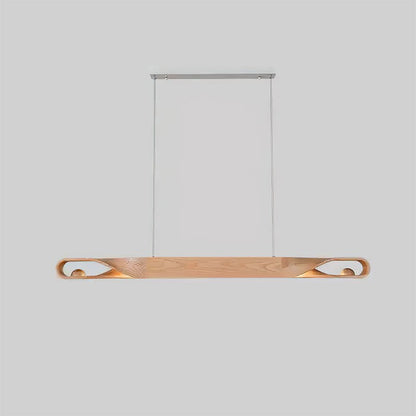Elwood Chandelier ∅ 59.1″ x H 3.9’’ / Wood Color / Warm Light Chandelier