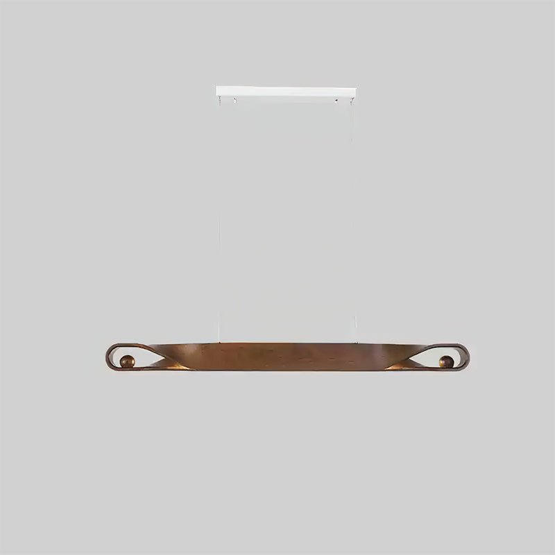Elwood Chandelier ∅ 51.2″ x H 3.9’’ / Walnut Color / Warm Light Chandelier