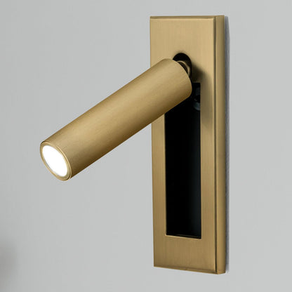 Embedded Bedside Sconce Dia 5cm x H 15.5cm cylinder (Hidden switch) / Copper / Warm White Wall lamp