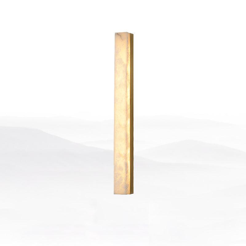 Emerson Wall Lamp ∅ 2.4″ x H 39.4″ / Dia 6cm x H 100cm / Brass & White / Warm Light Wall lamp