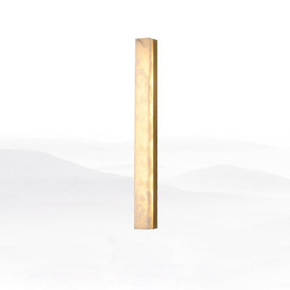 Emerson Wall Lamp ∅ 2.4″ x H 39.4″ / Dia 6cm x H 100cm / Brass & White / Warm Light Wall lamp