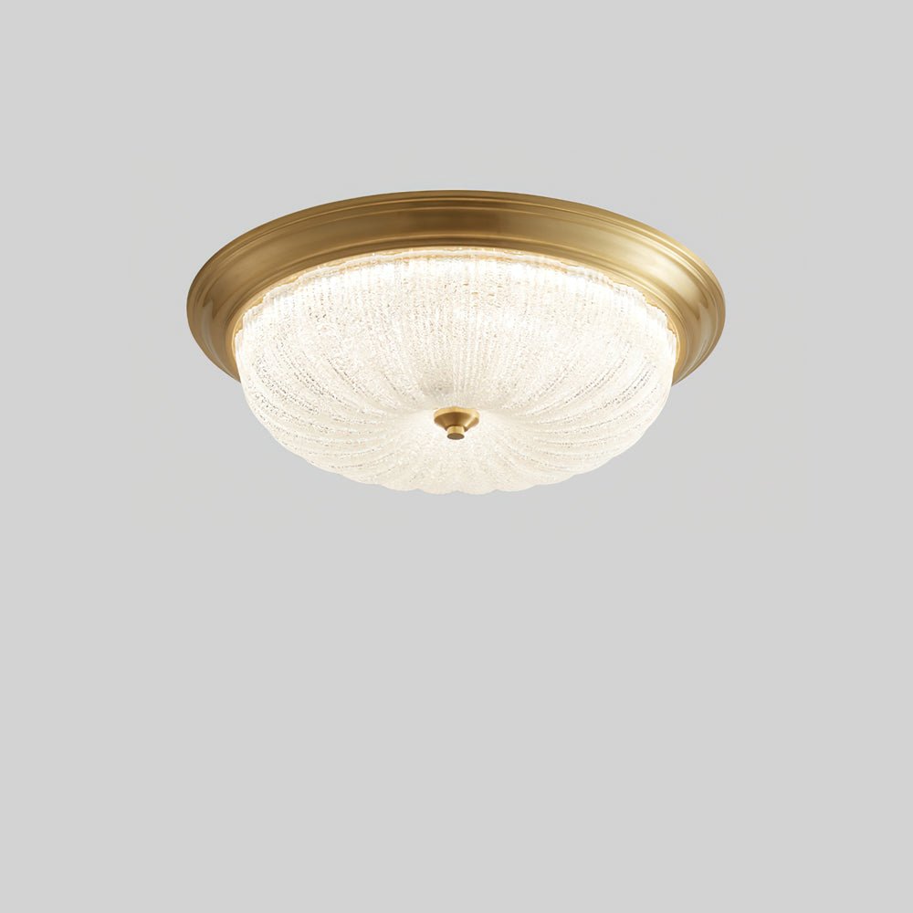 Emily Ceiling Light ∅ 19.7″ x H 5.9″ / Dia 50cm x H 15cm / Brass & White / Warm Light Ceiling lamp