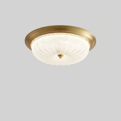 Emily Ceiling Light ∅ 19.7″ x H 5.9″ / Dia 50cm x H 15cm / Brass & White / Warm Light Ceiling lamp
