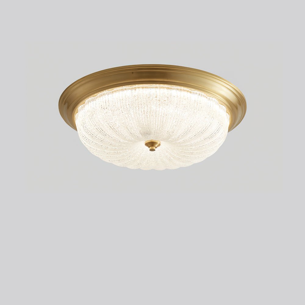 Emily Ceiling Light ∅ 15.7″ x H 5.9″ / Dia 40cm x H 15cm / Brass & White / Warm Light Ceiling lamp