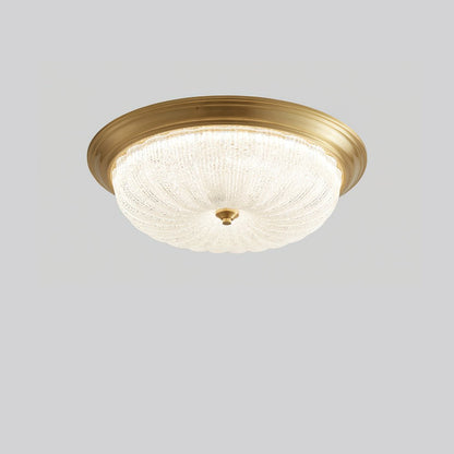 Emily Ceiling Light ∅ 15.7″ x H 5.9″ / Dia 40cm x H 15cm / Brass & White / Warm Light Ceiling lamp