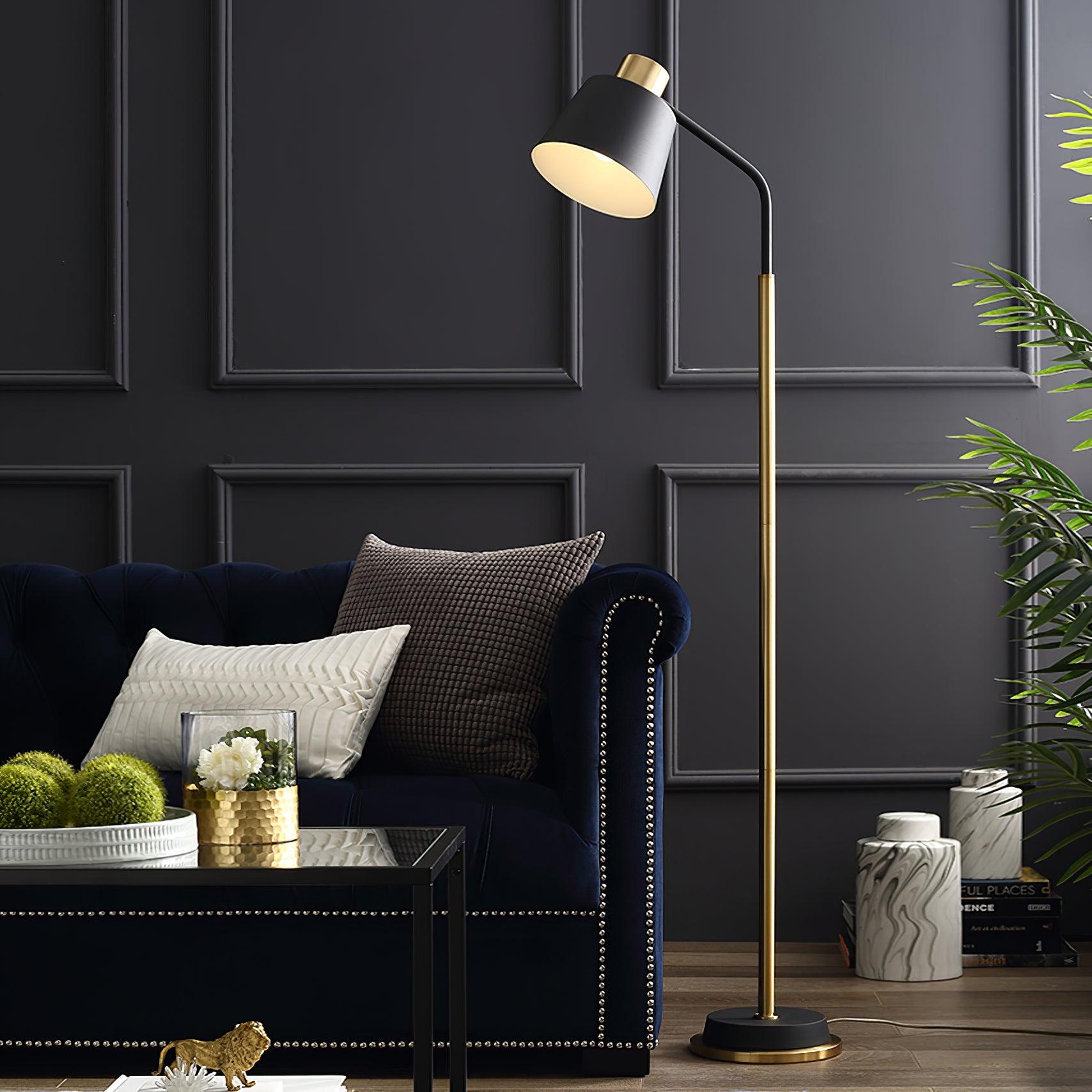 Emmental Floor Lamp ∅ 17.3″ x H 60.2″ / Dia 44cm x H 155m / Gold + Black / US plug Floor lamp