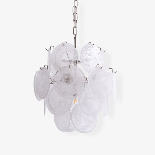 Aqua White Glass Chandelier