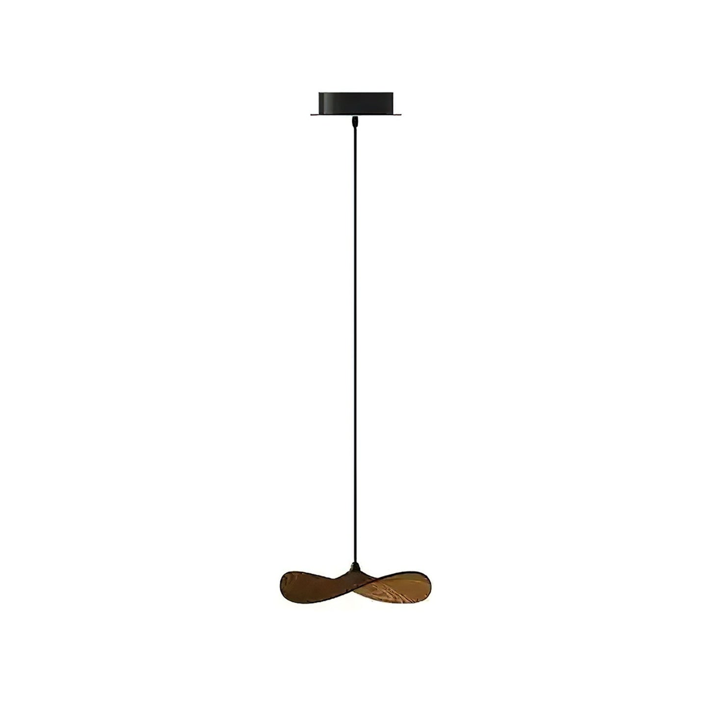 Empty Leaf Chandelier 1Head ∅ 13’’ x H 3.1’’ / Walnut Color / Warm Light Chandelier