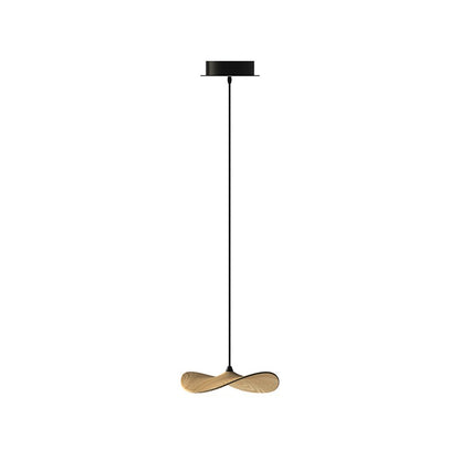 Empty Leaf Chandelier 1Head ∅ 13’’ x H 3.1’’ / Wood Color / Warm Light Chandelier