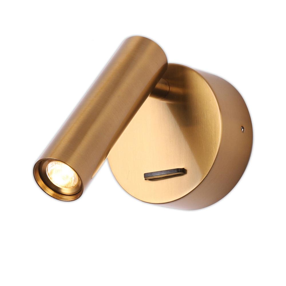 Reading LED Bedroom Wall Lamp ∅ 3.1″ x H 4.3″ / Dia 8cm x H 11cm / Antique copper / Warm Light Wall lamp