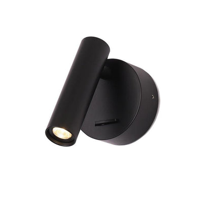 Reading LED Bedroom Wall Lamp ∅ 3.1″ x H 4.3″ / Dia 8cm x H 11cm / Black / Warm Light Wall lamp