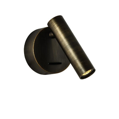 Reading LED Bedroom Wall Lamp ∅ 3.1″ x H 4.3″ / Dia 8cm x H 11cm / Brushed Bronze / Warm Light Wall lamp