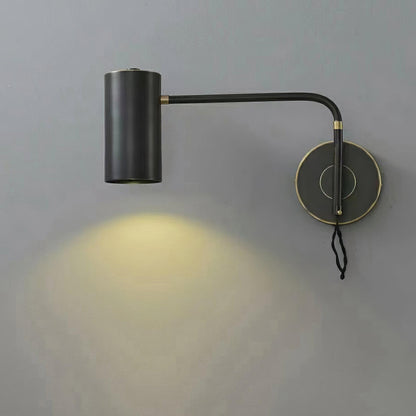 Envoy Swing Sconce ∅ 14.5″ x H 14.1″ / Dia 37cm x H 36cm / black + gold Wall lamp