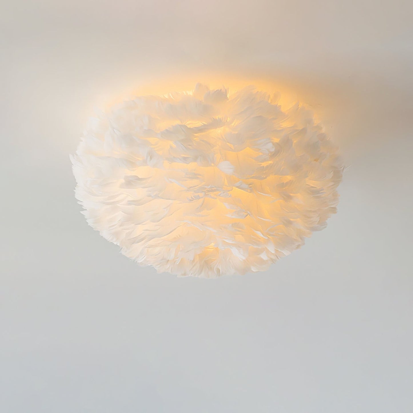 Feathered Ceiling Lamp ∅ 19.7″ x H 11.8″ / White Ceiling lamp