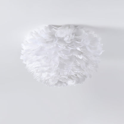 Feathered Ceiling Lamp ∅ 15.7″ x H 9.8″ / White Ceiling lamp