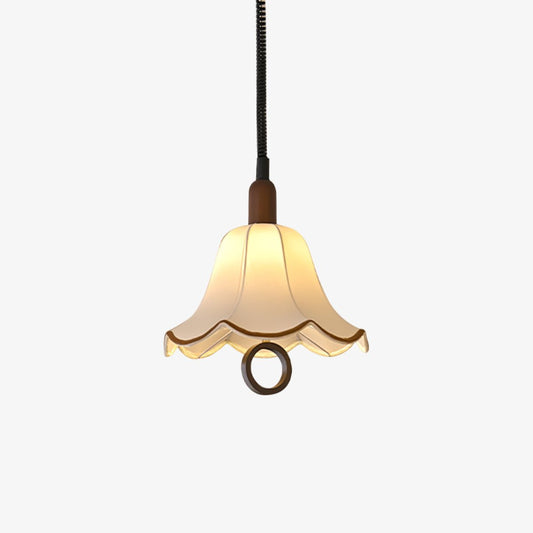 Eryn Fabric Pendant Light ∅ 15.4″ x H 17.3″ / Dia 39cm x H 44cm / Dark walnut & Beige Pendant light