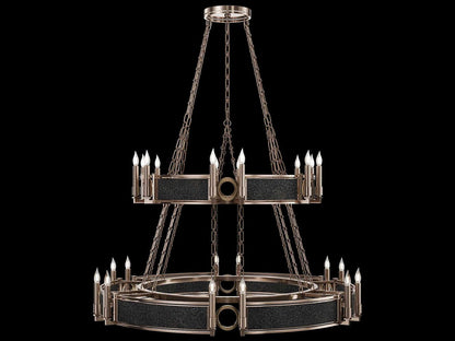 Fine Art Handcrafted Lighting Mirage 24-Light Champagne Gold Traditional Candelabra Tiered Chandelier