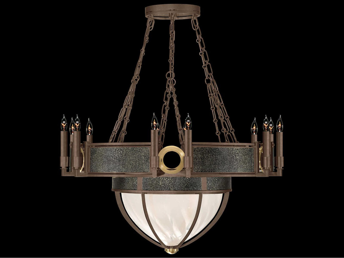 Fine Art Handcrafted Lighting Mirage 15-Light Chandelier in Bronze