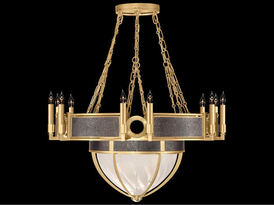 Fine Art Handcrafted Lighting Mirage 15-Light Gold Leaf Traditional Chandelier