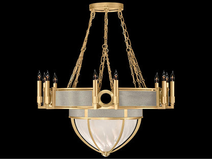 Fine Art Handcrafted Lighting Mirage 15-Light Gold Leaf Traditional Chandelier