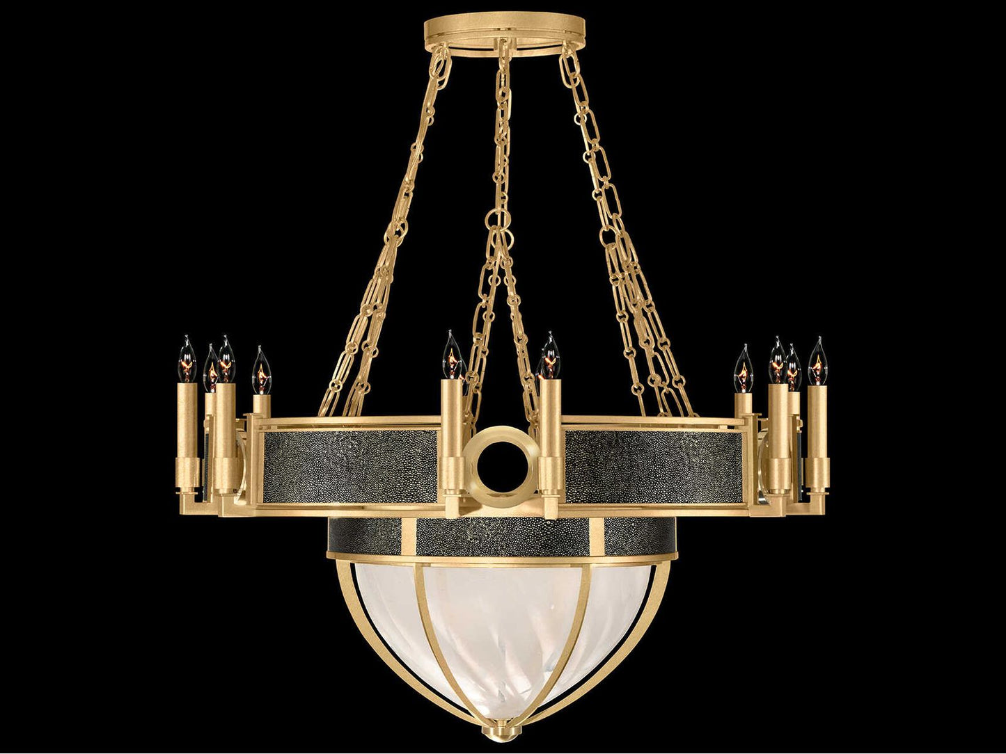 Fine Art Handcrafted Lighting Mirage 15-Light Gold Leaf Traditional Chandelier