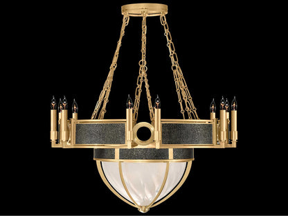Fine Art Handcrafted Lighting Mirage 15-Light Gold Leaf Traditional Chandelier