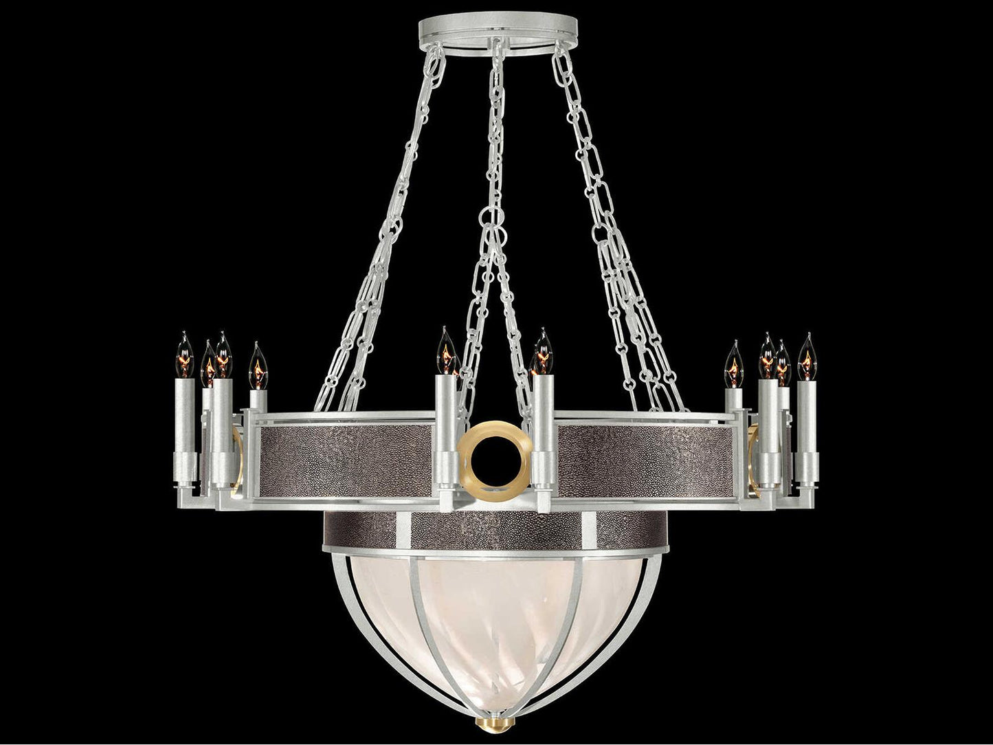 Fine Art Handcrafted Lighting 15-Light Mirage Traditional Candelabra Chandelier in Silver Leaf
