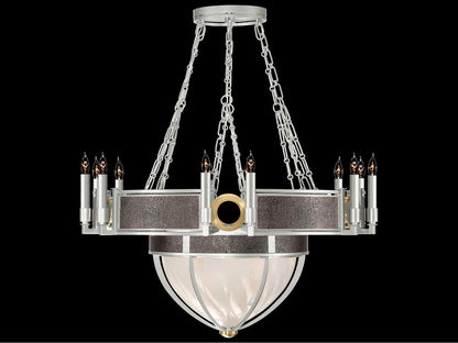 Fine Art Handcrafted Lighting 15-Light Mirage Traditional Candelabra Chandelier in Silver Leaf
