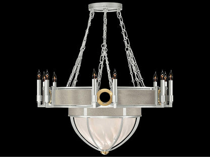 Fine Art Handcrafted Lighting 15-Light Mirage Traditional Candelabra Chandelier in Silver Leaf