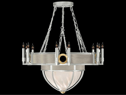 Fine Art Handcrafted Lighting 15-Light Mirage Traditional Candelabra Chandelier in Silver Leaf