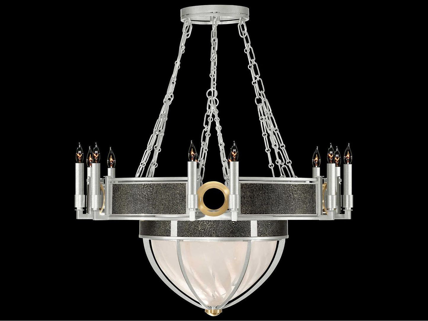 Fine Art Handcrafted Lighting 15-Light Mirage Traditional Candelabra Chandelier in Silver Leaf