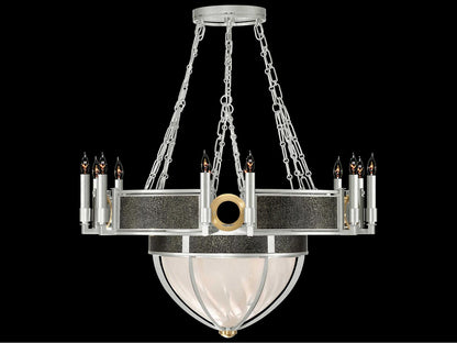 Fine Art Handcrafted Lighting 15-Light Mirage Traditional Candelabra Chandelier in Silver Leaf