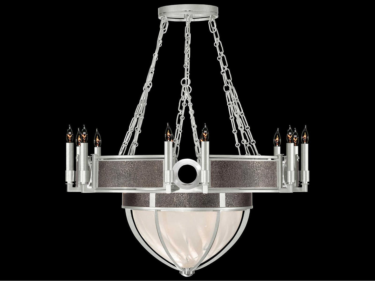 Fine Art Handcrafted Lighting 15-Light Mirage Traditional Candelabra Chandelier in Silver Leaf