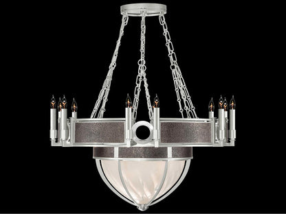 Fine Art Handcrafted Lighting 15-Light Mirage Traditional Candelabra Chandelier in Silver Leaf